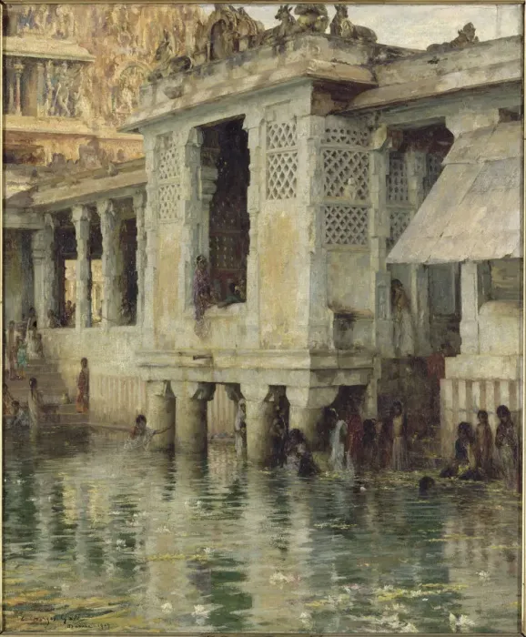 Framed Print : The Brahmin Bath, Madura, 1909 Framed Print : The Brahmin Bath, Madura, 1909