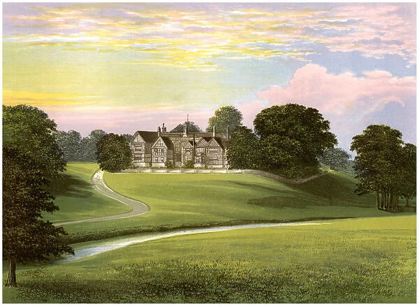 Bramall Hall, Cheshire, home of the Davenport family, c1880