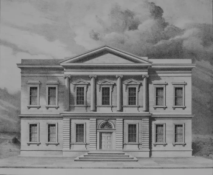 Framed Print : The Branch Bank of the United States, Wall Street, New York... 1827 Framed Print : The Branch Bank of the United States, Wall Street, New York... 1827