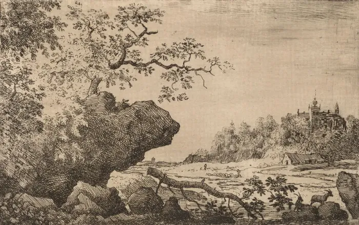 Framed Print : Branch in the Water, probably c. 1645 / 1656. Creator: Allart van Everdingen Framed Print : Branch in the Water, probably c. 1645 / 1656. Creator: Allart van Everdingen