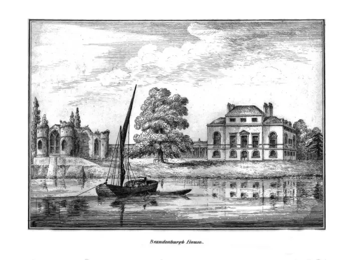 Framed Print : Brandenburgh House. c1790, (1795) Framed Print : Brandenburgh House. c1790, (1795)