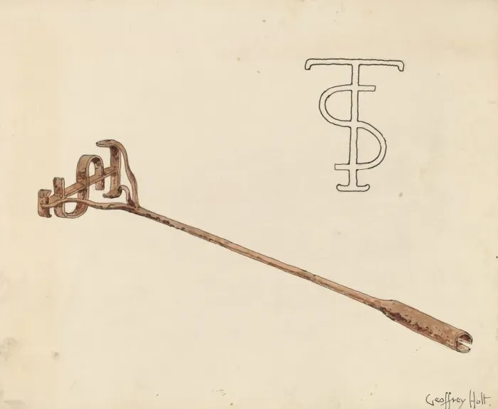 Framed Print : Branding Iron, c. 1936. Creator: Geoffrey Holt Framed Print : Branding Iron, c. 1936. Creator: Geoffrey Holt