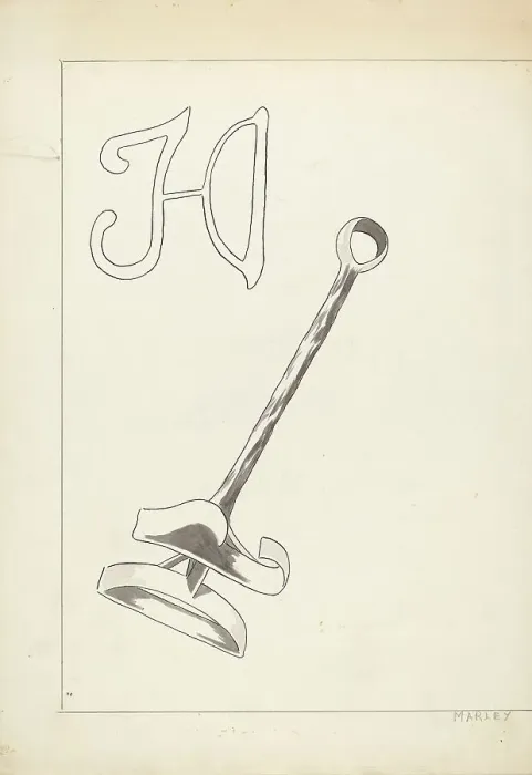 Framed Print : Branding Iron, c. 1936. Creator: J.Henry Marley Framed Print : Branding Iron, c. 1936. Creator: J.Henry Marley