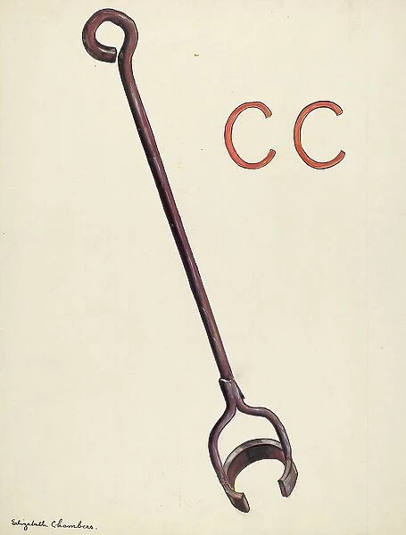 Branding Iron, c. 1942. Creator: Elizabeth Chambers