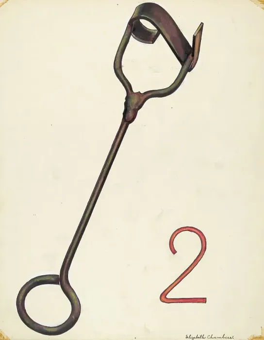 Framed Print : Branding Iron, c. 1942. Creator: Elizabeth Chambers Framed Print : Branding Iron, c. 1942. Creator: Elizabeth Chambers