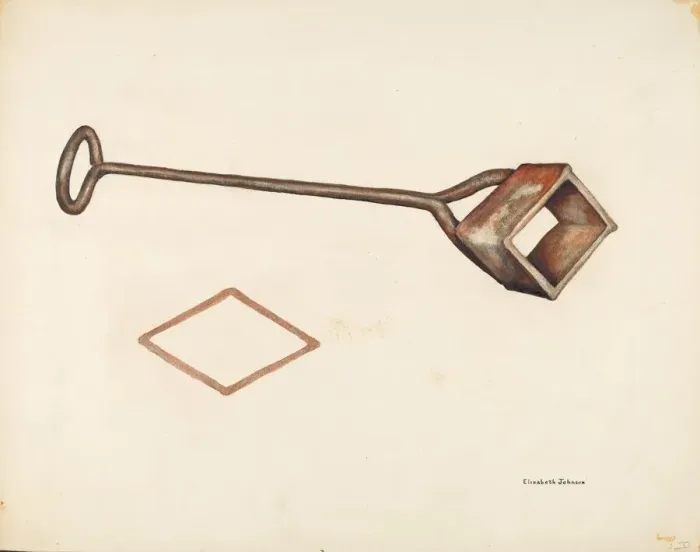 Framed Print : Branding Iron, c. 1942. Creator: Elizabeth Johnson Framed Print : Branding Iron, c. 1942. Creator: Elizabeth Johnson