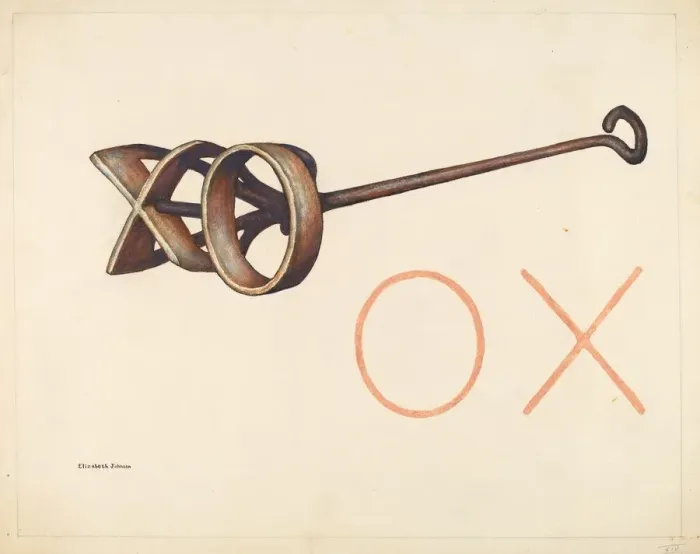 Framed Print : Branding Iron, c. 1942. Creator: Elizabeth Johnson Framed Print : Branding Iron, c. 1942. Creator: Elizabeth Johnson