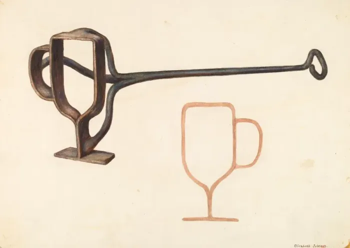 Framed Print : Branding Iron, c. 1942. Creator: Elizabeth Johnson Framed Print : Branding Iron, c. 1942. Creator: Elizabeth Johnson