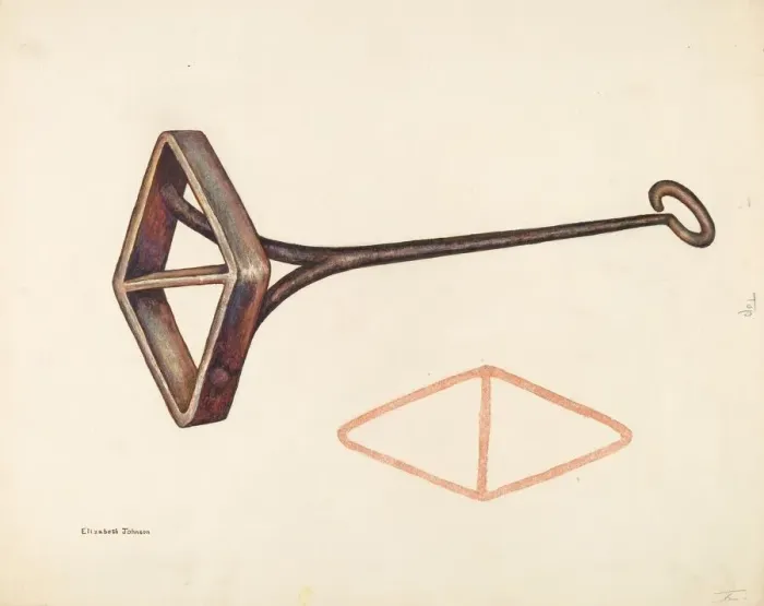 Framed Print : Branding Iron, c. 1942. Creator: Elizabeth Johnson Framed Print : Branding Iron, c. 1942. Creator: Elizabeth Johnson