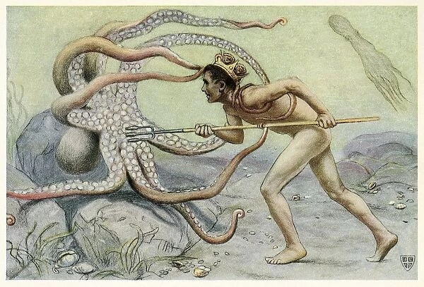 He was very brave and strong, …and battled with the great octopus from The Great Sea Horse