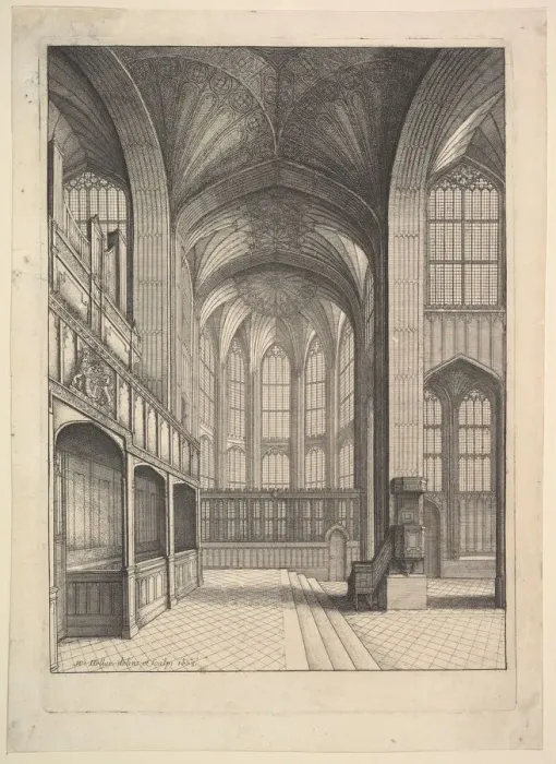 Framed Print : Brays Chapel in St. Georges Chapel, Windsor. 1663. Creator: Wenceslaus Hollar