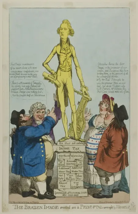 Framed Print : The Brazen Image Erected on a Pedestal Wrought by Himself, published May 29, 1802 Framed Print : The Brazen Image Erected on a Pedestal Wrought by Himself, published May 29, 1802