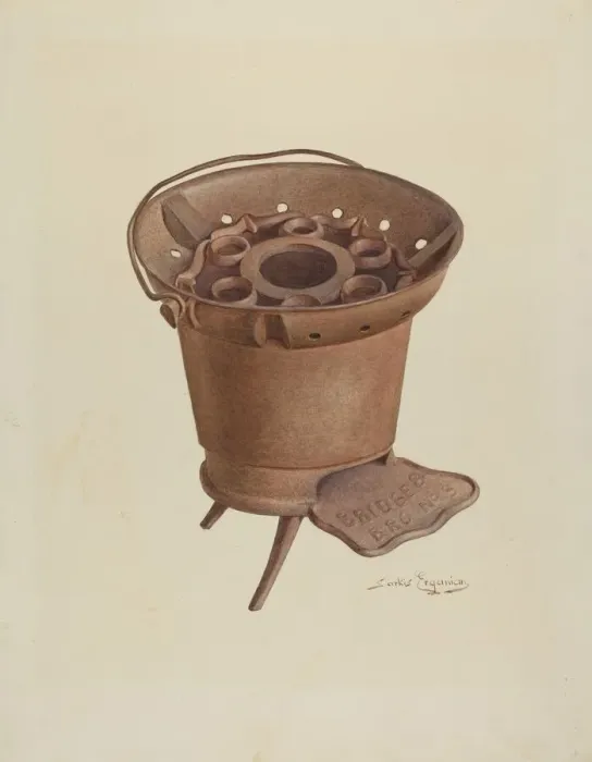 Framed Print : Brazier, c. 1939. Creator: Sarkis Erganian Framed Print : Brazier, c. 1939. Creator: Sarkis Erganian