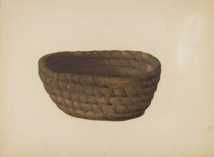 Framed Print : Bread Basket, c. 1936. Creator: J. Howard Iams Framed Print : Bread Basket, c. 1936. Creator: J. Howard Iams