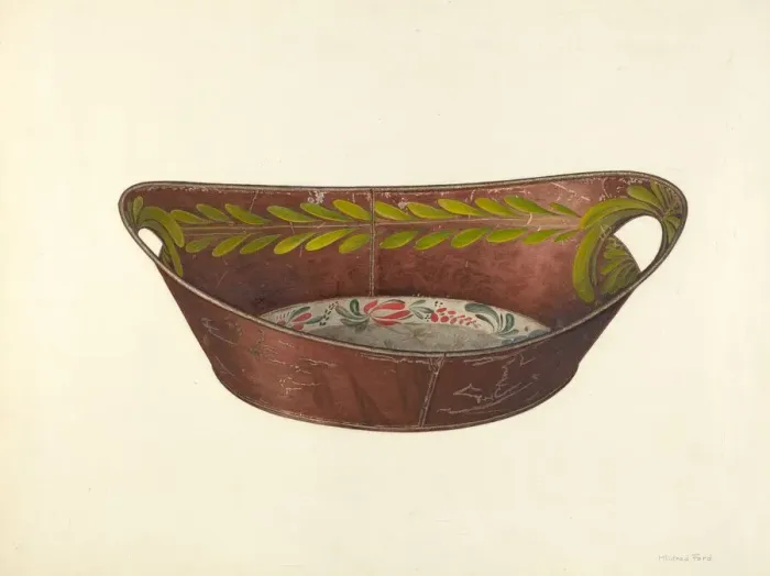 Framed Print : Bread Tray, c. 1941. Creator: Mildred Ford Framed Print : Bread Tray, c. 1941. Creator: Mildred Ford