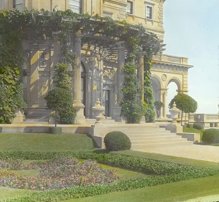 Framed Print : The Breakers, Cornelius Vanderbilt II house, 44 Ochre Point Avenue, Newport, Rhode Island, 1914. Creator: Frances Benjamin Johnston. The Breakers, Cornelius Vanderbilt II house, 44 Ochre Point Avenue, Newport, Rhode Island, 1914