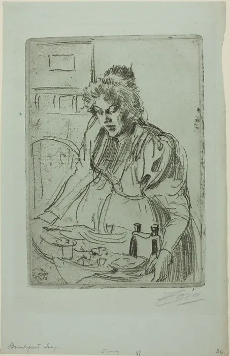 Framed Print : The Breakfast, 1898. Creator: Anders Leonard Zorn