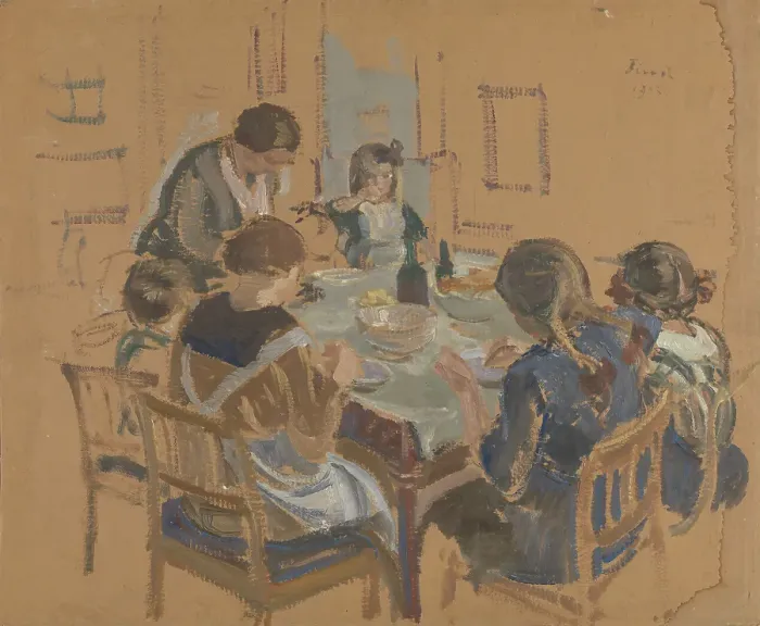 Framed Print : Breakfast, 1915. Creator: Ludvig Find Framed Print : Breakfast, 1915. Creator: Ludvig Find