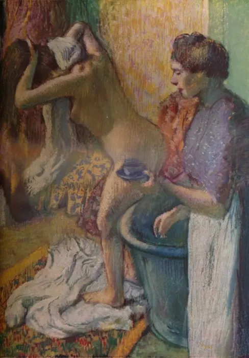 Framed Print : Breakfast after a bath, 1883. Artist: Edgar Degas Framed Print : Breakfast after a bath, 1883. Artist: Edgar Degas