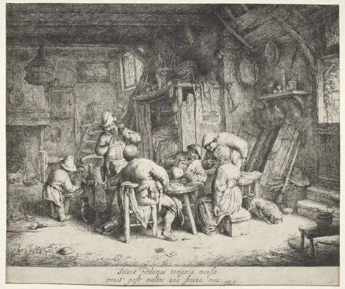 Framed Print : The Breakfast, c. 1664. Creator: Adriaen van Ostade (Dutch, 1610-1684) Framed Print : The Breakfast, c. 1664. Creator: Adriaen van Ostade (Dutch, 1610-1684)