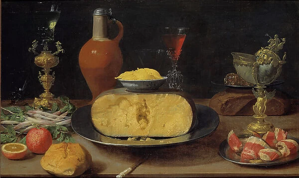 Breakfast Piece with Cheese and Goblet. Creator: Jacob Foppens van Es