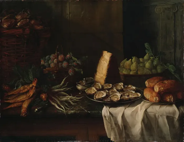 Framed Print : Breakfast Piece with Oysters, 1729. Creator: Alexandre François Desportes Framed Print : Breakfast Piece with Oysters, 1729. Creator: Alexandre François Desportes