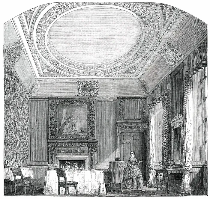 Framed Print : Breakfast-Room at Holyrood, 1850. Creator: Unknown Framed Print : Breakfast-Room at Holyrood, 1850. Creator: Unknown