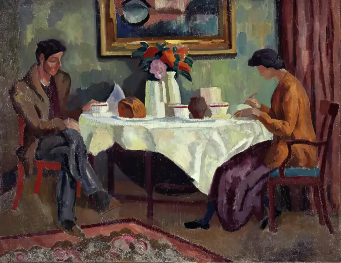 Framed Print : The Breakfast Table, c1918. Creator: Roger Fry Framed Print : The Breakfast Table, c1918. Creator: Roger Fry