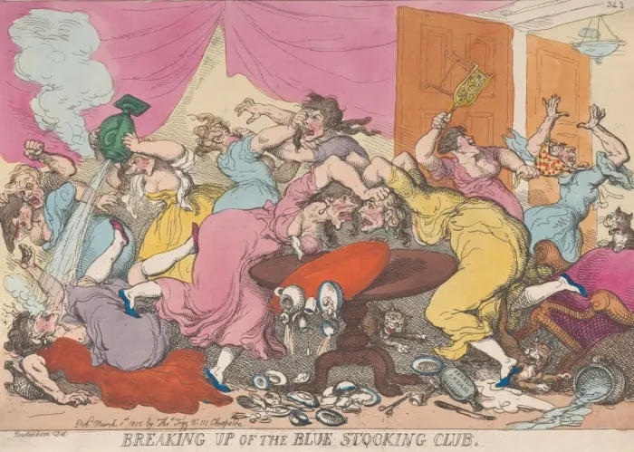 Framed Print : Breaking Up of the Blue Stocking Club, March 1, 1815. March 1, 1815 Framed Print : Breaking Up of the Blue Stocking Club, March 1, 1815. March 1, 1815