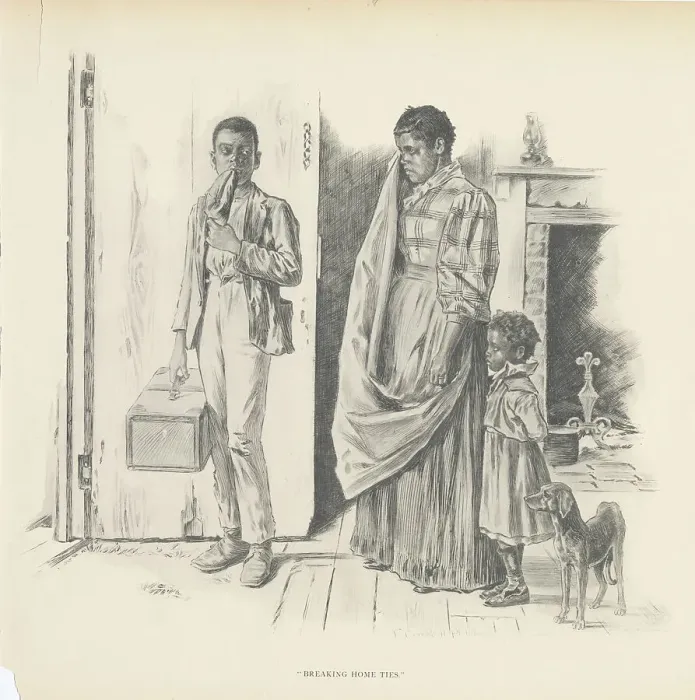 Framed Print : Breaking home ties, 1899. Creator: Jay Campbell Phillips Framed Print : Breaking home ties, 1899. Creator: Jay Campbell Phillips