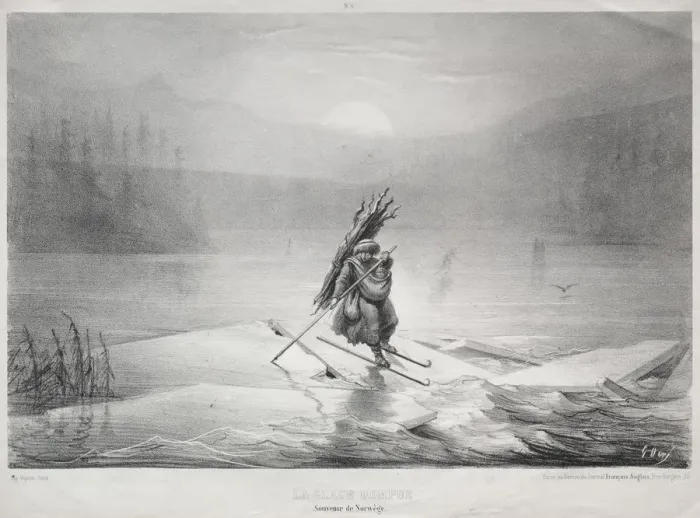 Framed Print : The Breaking Ice, Souvenir of Norway. Creator: Gustave Dore (French, 1832-1883) Framed Print : The Breaking Ice, Souvenir of Norway. Creator: Gustave Dore (French, 1832-1883)