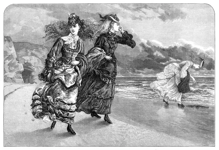 Framed Print : A Breeze after a Bathe, 1872. Creator: W. H Framed Print : A Breeze after a Bathe, 1872. Creator: W. H