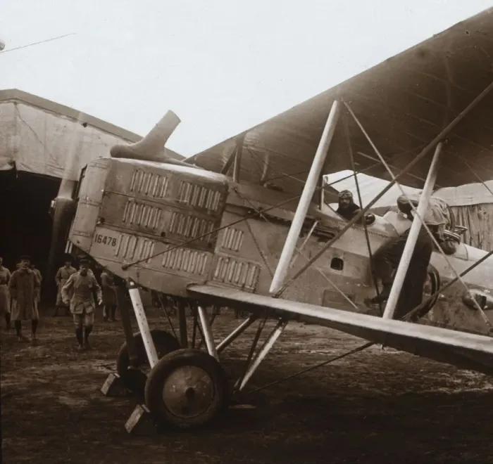 Framed Print : Breguet biplane about to take off, c1914-c1918 Framed Print : Breguet biplane about to take off, c1914-c1918