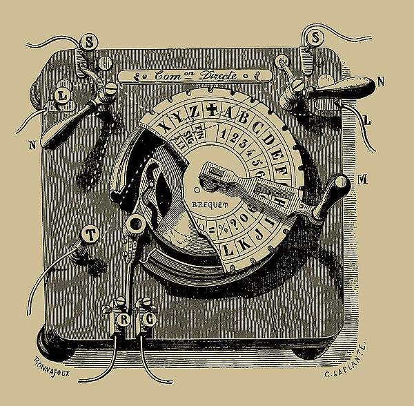 Breguet Dial Telegraph Transmitter, c. 1870. Creator: Anonymous