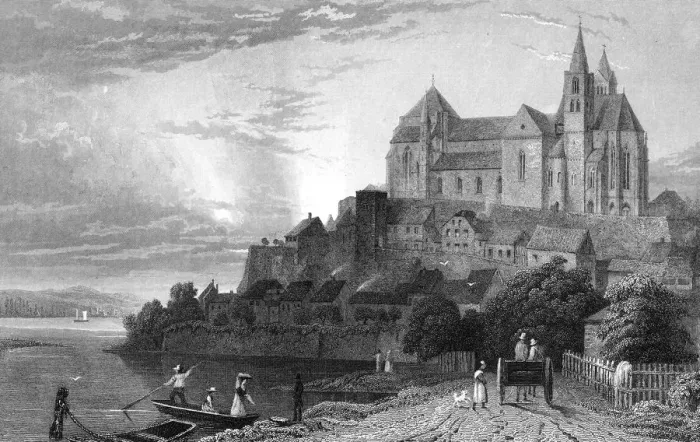 Framed Print : Breisach am Rhein, Germany, 19th century. Artist: J Rolph Framed Print : Breisach am Rhein, Germany, 19th century. Artist: J Rolph