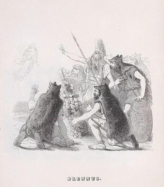 Brennus from The Complete Works of Béranger, 1836. Creators: Auguste Raffet