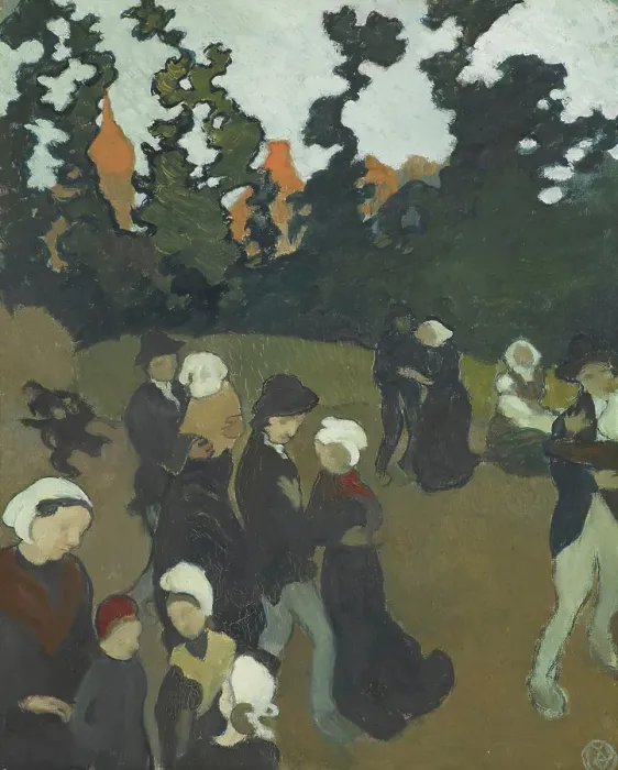 Framed Print : The Breton Dance, about 1891. Creator: Maurice Denis Framed Print : The Breton Dance, about 1891. Creator: Maurice Denis