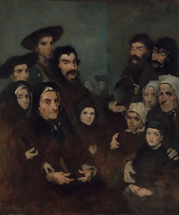 Framed Print : Breton Fishermen and Their Families, possibly ca. 1880-85. Creator: Theodule Ribot Framed Print : Breton Fishermen and Their Families, possibly ca. 1880-85. Creator: Theodule Ribot