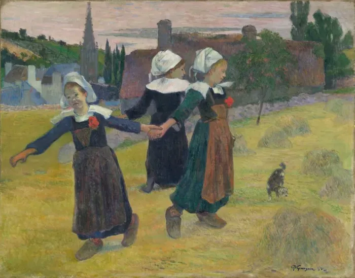 Framed Print : Breton Girls Dancing, Pont-Aven, 1888. Creator: Paul Gauguin Framed Print : Breton Girls Dancing, Pont-Aven, 1888. Creator: Paul Gauguin