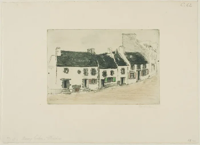 Framed Print : Breton Market Town, Plestin, 1902. Creator: Theophile Alexandre Steinlen Framed Print : Breton Market Town, Plestin, 1902. Creator: Theophile Alexandre Steinlen