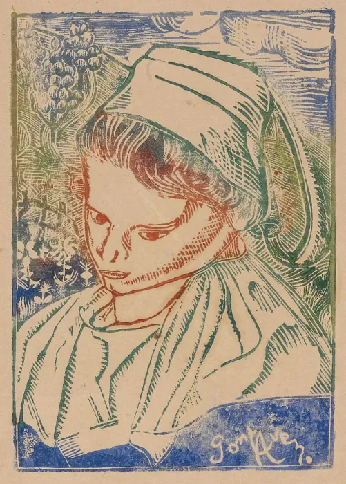 Framed Print : Bretonne de Pont-Aven (Breton Woman from Pont-Aven), about 1896. Creator: Armand Seguin Framed Print : Bretonne de Pont-Aven (Breton Woman from Pont-Aven), about 1896. Creator: Armand Seguin