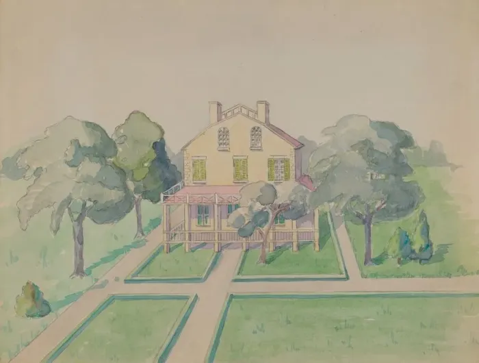 Framed Print : Brevoort Estate, 1935 / 1942. Creator: Gladys Cook Framed Print : Brevoort Estate, 1935 / 1942. Creator: Gladys Cook