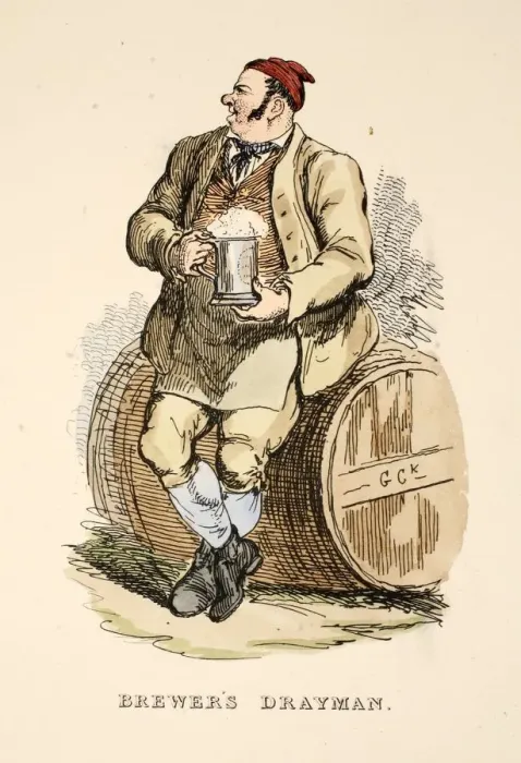 Framed Print : Brewers Drayman from The Gentlemans Pocket Magazine, 1827 Framed Print : Brewers Drayman from The Gentlemans Pocket Magazine, 1827