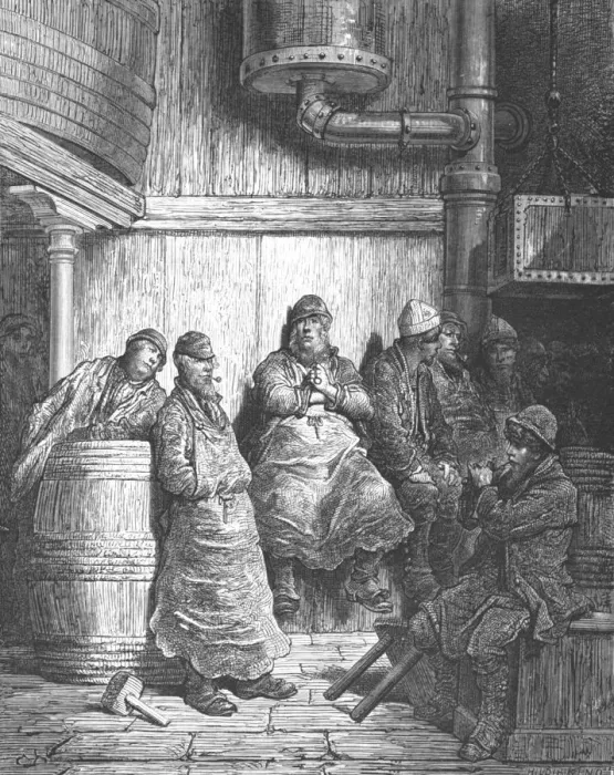 Framed Print : Brewers Men, 1872. Creator: Gustave Doré Framed Print : Brewers Men, 1872. Creator: Gustave Doré