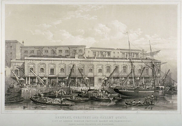 Brewers Quay, Chester Quay and Galley Quay, Lower Thames Street, City of London, 1846