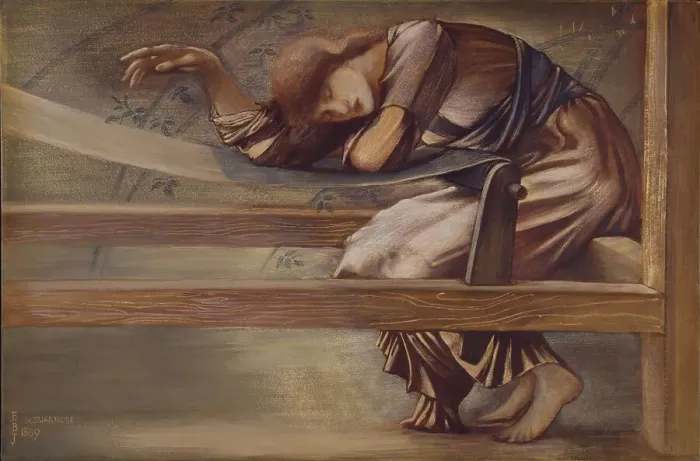 Framed Print : The Briar Rose Series - Study for The Garden Court, 1889. Creator: Sir Edward Coley Burne-Jones Framed Print : The Briar Rose Series - Study for The Garden Court, 1889. Creator: Sir Edward Coley Burne-Jones