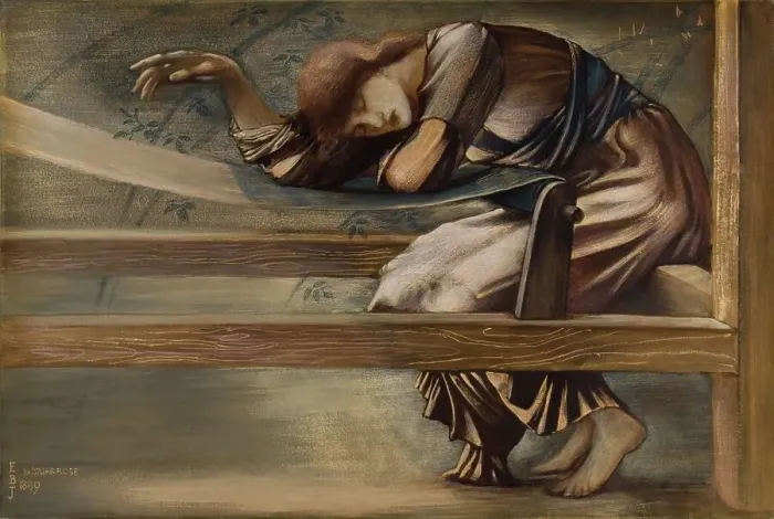 Framed Print : The Briar Rose Series - Study for The Garden Court, 1889. Creator: Sir Edward Coley Burne-Jones Framed Print : The Briar Rose Series - Study for The Garden Court, 1889. Creator: Sir Edward Coley Burne-Jones