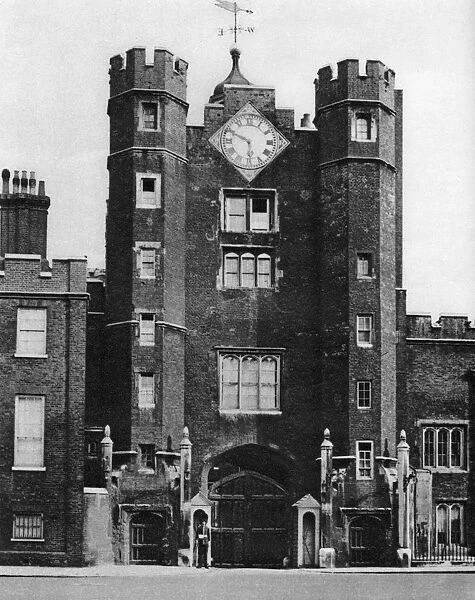 Brick gatehouse for a royal hunting lodge in St Jamess, London, 1926-1927. Artist: McLeish