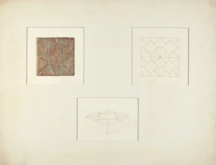 Framed Print : Brick Sidewalk Tiles, 1935 / 1942. Creator: Robert Gilson Framed Print : Brick Sidewalk Tiles, 1935 / 1942. Creator: Robert Gilson