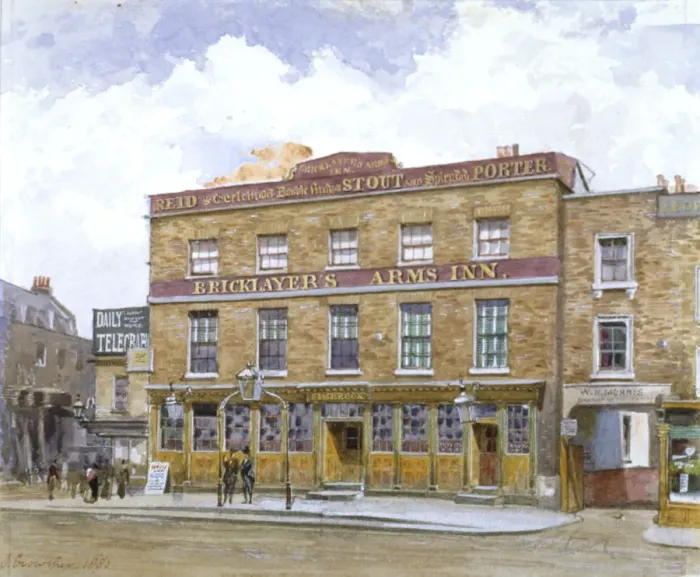 Framed Print : The Bricklayers Arms Inn, Old Kent Road, Southwark, London, 1880. Artist: John Crowther Framed Print : The Bricklayers Arms Inn, Old Kent Road, Southwark, London, 1880. Artist: John Crowther